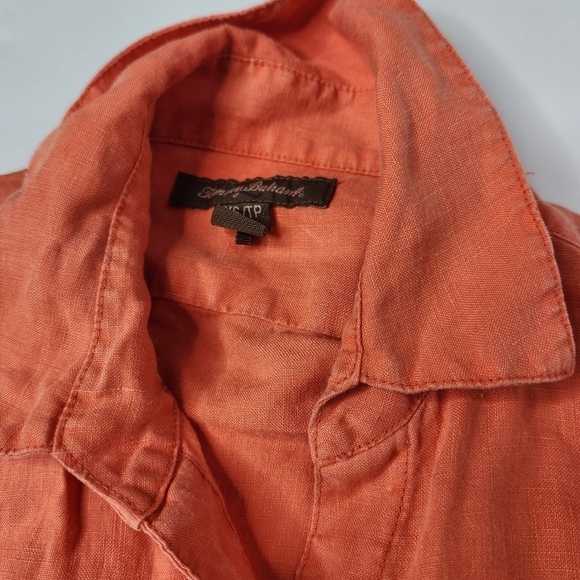 Tommy Bahama Women's Size XS Linen Coral Blouse - Picture 3 of 5
